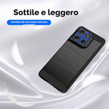 Carica l'immagine nel visualizzatore di Gallery, Custodia Cover per Motorola Moto G56/G57/G57 Power/G67 Power 5G,Spazzolata e Fibra di Carbonio Morbido Silicone TPU Cove