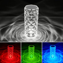 Carica l'immagine nel visualizzatore di Gallery, BRILONER - Lampada da comodino a batteria, lampada LED RGB con telecomando, lampada da tavolo in cristallo touch, lampad