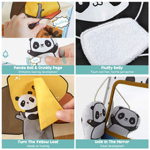 Carica l'immagine nel visualizzatore di Gallery, beiens Libri Tattile Sensoriali Stoffa Neonati, Giocattoli a Specchio per Bambini, Panda Giochi Montessori Neonato 0 3 6 12 Mesi, Tummy Time Libro sensoriale Bianco e Nero Passeggino Educativi Regali