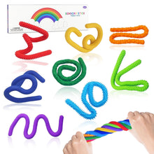 Carica l'immagine nel visualizzatore di Gallery, 8 Pezzi Fidget Toys Bastoncini Sensoriali In Silicone,Giocattoli Antistress