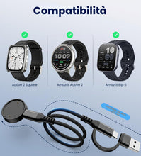 Carica l'immagine nel visualizzatore di Gallery, TiMOVO Caricabatterie Compatibile con Amazfit Bip 6/Active 2, 1m