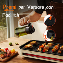 Carica l'immagine nel visualizzatore di Gallery, TrendPlain Spruzzino Olio per Friggitrice Aria 470ml, Dosatore Olio 2 in 1, Oliera Spray per Cucina, Insalata e Aceto, A