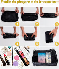 Carica l'immagine nel visualizzatore di Gallery, BillyBath Set di organizer per valigie, 8 in 1, organizer da viaggio, per vestiti, scarpe, cosmetici, colore grigio
