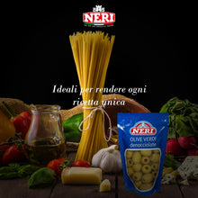 Carica l'immagine nel visualizzatore di Gallery, Neri Sottoli - Olive Verdi Denocciolate - Ideali come Condimento per Primi e Secondi piatti, Insalate e come Antipasto -