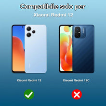 Carica l'immagine nel visualizzatore di Gallery, Kokio Cover per Xiaomi Redmi 12 4G con 2 Pezzi Pellicola Vetro Temperato, Trasparente Silicone Case Sottile Morbido TPU 