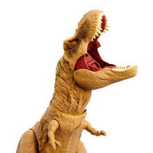 Carica l'immagine nel visualizzatore di Gallery, Mattel Jurassic World - T-Rex Caccia e Divora, dinosauro action figure con azione d'attacco doppio morso, suoni e attrezzatura di tracciamento, giocattolo per bambini, 4+ anni, HNT62