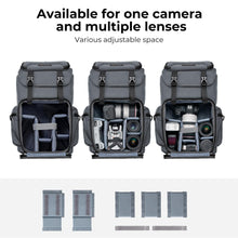 Carica l&#39;immagine nel visualizzatore di Gallery, K&amp;F Concept Zaino per Fotocamera Professonale, Borsa Fotocamera Fotografia, Zaino Fotocamera Impermeabile Antifurto, Grande Capacità, Elevata Stabilità, Scomparto per Laptop da 16 Pollici, Grigio