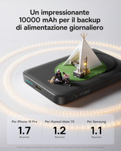 Carica l'immagine nel visualizzatore di Gallery, Baseus Enerfill MagSafe Power Bank 10000 mAh 22,5 W Magnetic Power Bank USB C, Batterie esterne senza fili, Mini Power Bank Compatibile con iPhone 16/15/14/13/12/Pro/Pro Max Serie, Nero
