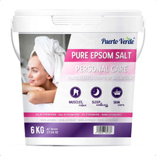 Carica l'immagine nel visualizzatore di Gallery, Puerto Verde • Sale di Epsom Puro 6 Kg. Fonte Concentrata di Magnesio. Sale da Bagno a Rapida Dissoluzione per il Rilassamento Muscolare e il Buon Sonno. Cura di Pelle e Capelli. Produzione Europea.