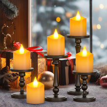 Carica l'immagine nel visualizzatore di Gallery, SoulBay Tea Light Candele, 12 pezzi Candele LED Ricaricabili con Telecomando e Timer, Candele Elettriche Finte Fiamma Ef