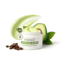 Carica l'immagine nel visualizzatore di Gallery, Sinoz Avocado Bomb Crema contorno occhi – Anti-occhiaie &amp; anti-tasche per donna e uomo – avvocato, caffeina e peptidi Ma