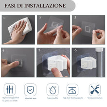 Carica l'immagine nel visualizzatore di Gallery, 12 Pezzi Portascope da Muro, Appendi scope a Muro, Porta Scope Parete Adesivo, Non è necessario forare，Adatto Per Cucina