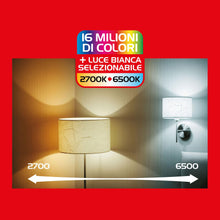 Carica l'immagine nel visualizzatore di Gallery, Beghelli - Lampadina LED Smart OLIVA E14 5W RGB-CCT WiFi, Compatibile con Alexa, App Dom-e, Controllo Vocale, Regolazione Colori e Intensità, Facile Installazione, 1 Unità, Bianco