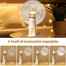 Carica l'immagine nel visualizzatore di Gallery, Luce di Proiezione Lunare, Lampada Faro con Telecomando, Luce Notturna Bambini, Romantica Lampada Proiettore, Decorazion