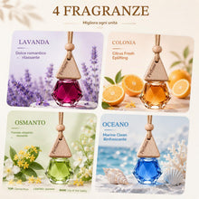 Carica l'immagine nel visualizzatore di Gallery, Bottiglia Di Deodorante Per Auto Da Appendere, 4 Pezzi Diffusore Di Oli Essenziali Appeso Per Auto Deodorante Per Auto D