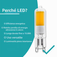 Carica l'immagine nel visualizzatore di Gallery, EGLO G9 - Set di 3 lampadine con attacco a pin G9, lampadine a innesto, 2 W