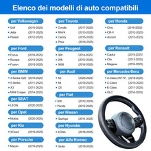 Carica l'immagine nel visualizzatore di Gallery, Spurtar Coprivolante Auto Silicone Nero Universale Copri Volante Auto