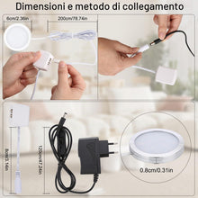 Carica l'immagine nel visualizzatore di Gallery, Lightess 6 Pezzi Luci per Armadio, 4500K Luci Sottopensile Cucina Interna Illuminazione, Bianco Neutro Ultrasottile Lamp