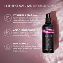 Carica l'immagine nel visualizzatore di Gallery, Satin Naturel Siero al Retinolo 50 ml – Siero Viso Anti-Age &amp; Antirughe – Con Retinolo, Acido Ialuronico, Niacinamide &amp; Aloe Vera Bio – Vegano &amp; Cosmetica Naturale – Per una Pelle Uniforme e Luminosa