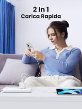 Carica l'immagine nel visualizzatore di Gallery, UGREEN Zapix 20W Caricatore USB C GaN 2Pack Caricabatteria Ricarica Rapida