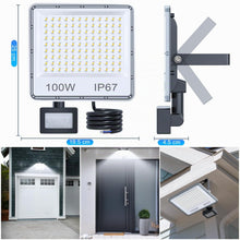 Carica l'immagine nel visualizzatore di Gallery, YIQIBRO Faro LED Esterno con Sensore di Movimento 100W 10000LM, 1 Pezzi