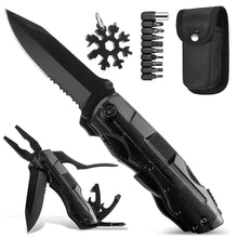 Carica l'immagine nel visualizzatore di Gallery, Multper Coltello Multiuso, 15 in 1 Pinza, Regalo Anniversario Uomo con 18 in 1 Fiocco di Neve Strumento, per Lui, Papa C