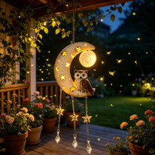 Carica l'immagine nel visualizzatore di Gallery, Lampada solare da giardino a forma di gufo lunare,Decorazione Giardino