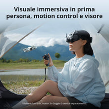 Carica l&#39;immagine nel visualizzatore di Gallery, DJI Neo, mini drone con fotocamera UHD 4K per adulti, 135g drone follow me che mi segue, decollo dalla mano, tracciamento IA del soggetto, QuickShot, video stabilizzati, (senza radiocomando)