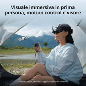 DJI Neo, mini drone con fotocamera UHD 4K per adulti, 135g drone follow me che mi segue, decollo dalla mano, tracciamento IA del soggetto, QuickShot, video stabilizzati, (senza radiocomando)