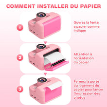 Carica l'immagine nel visualizzatore di Gallery, ASTGMI Macchina Fotografica Bambini Istantanea, 2,4 Pollici 1080P Fotocamera Bambini Selfie con Carta da Stampa e 32GB Scheda, Giocattolo Regalo di Natale Bambino e Bambina 3 4 5 6 7 8 Anni (Rosa)