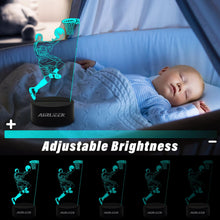 Carica l'immagine nel visualizzatore di Gallery, Luce Notturna da Basket per Bambini, Lampada da Illusione 3D LED, Telecomando 16 Cambia Colore Dimmerabile, Regali Ragaz