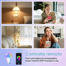 Carica l'immagine nel visualizzatore di Gallery, ANTELA Lampadina WiFi Intelligente E27, 9W 1000 Lumen Lampadine Led Smart Alexa Multicolore RGBCW Dimmerabile 2700-6500K