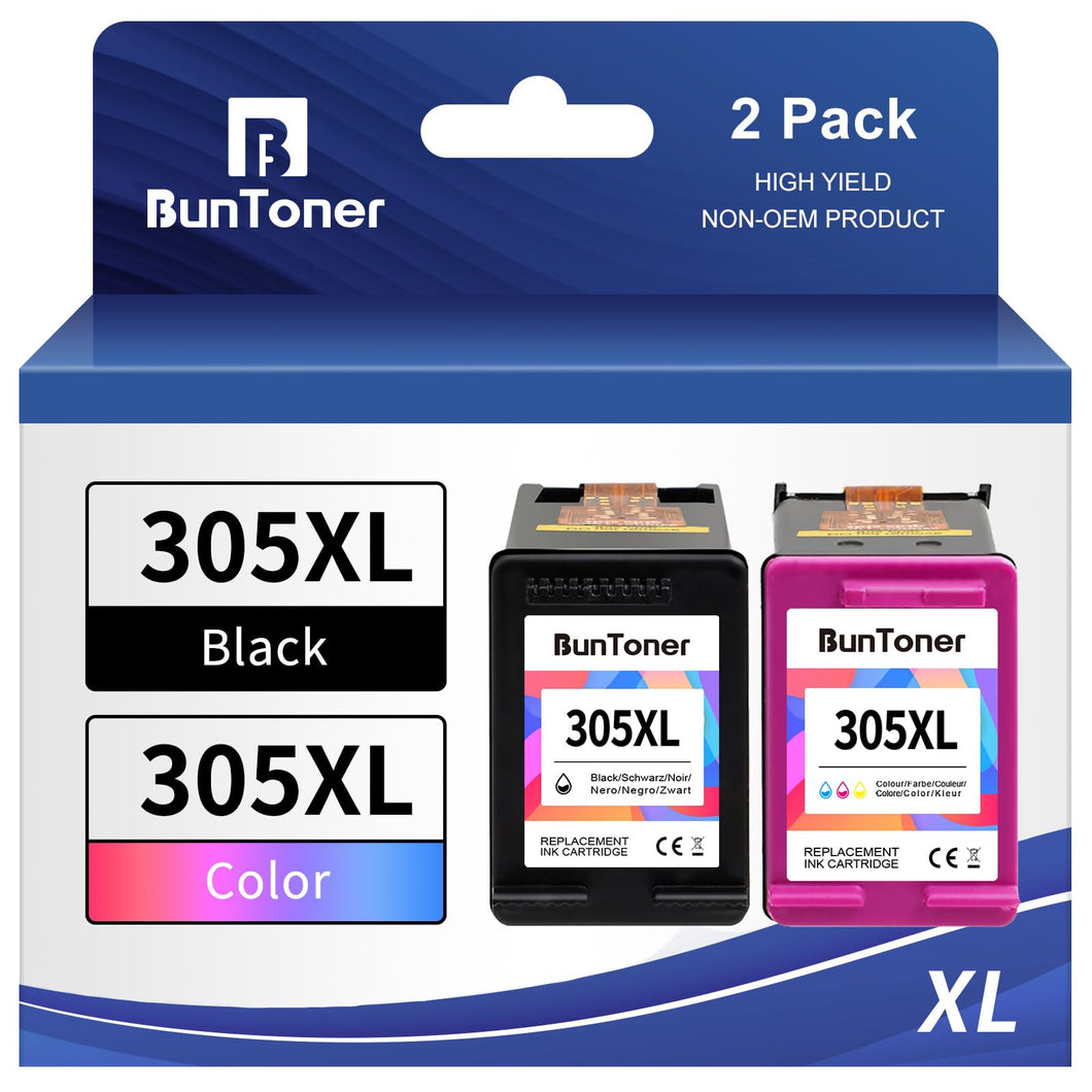 BunToner 305 xl compatibile con cartucce hp 305 nero e colore per inchiostro stampante hp 305 per HP Deskjet 2700 2720 2720e 4120e 4100e Envy 6020e