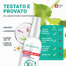 Carica l'immagine nel visualizzatore di Gallery, SCUDO ANTI CIMICI DA LETTO - Spray anti cimici da letto potente - Trattamento naturale con Oli Essenziali/Fiori di Piret