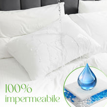Carica l'immagine nel visualizzatore di Gallery, Copricuscino Impermeabile 50x80 cm – Copri Cuscino Antiacaro Anallergico Tre Strati Con Zip – 2 Pezzi Copricuscini – Cop