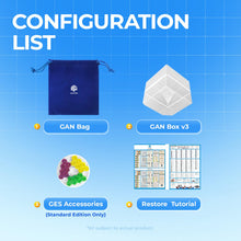 Carica l'immagine nel visualizzatore di Gallery, GAN 356M, Speedcube 3x3 Magnetico GAN Cubo 356M, Stickerless (senza adesivi), versione 2020 Lite