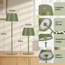 Carica l'immagine nel visualizzatore di Gallery, Aigostar Lampada da Comodino Magnetica e Girevole, con 3 Temperature di Colore e Regolazione Continua, Lampada da Tavolo
