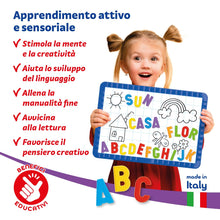 Carica l'immagine nel visualizzatore di Gallery, Quercetti Refill 48 Letters, Lettere Magnetiche per Bambini 4+ anni, Giochi Educativi, Giochi Magnetici per Bambini Colo