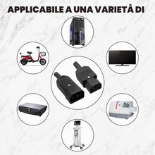 Carica l'immagine nel visualizzatore di Gallery, Spina di alimentazione IEC 320 da C14 maschio a C13 femmina AC 250 V, spina IEC 320 C14 per prolunga IEC, prolunga di co