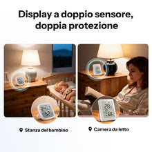 Carica l'immagine nel visualizzatore di Gallery, SONOFF SNZB-02DR2 AirGuard TH, sensore Zigbee intelligente per temperatura e umidità, display LCD da 3,6", monitoraggio 