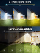 Carica l'immagine nel visualizzatore di Gallery, Faretto LED da Esterno con Sensore di Movimento 40W, 3000K/4000K/6500K IP66