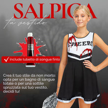 Carica l'immagine nel visualizzatore di Gallery, Vestiti Halloween Bambina Cheerleader Zombie, Vestito e Pon Pon, 7-12 anni