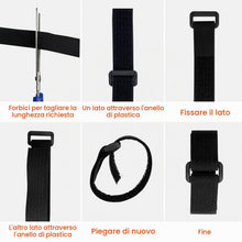 Carica l'immagine nel visualizzatore di Gallery, Newaner 10M fascette fermacavo con 50 fibbie, fermacavi riutilizzabili 2 cm larghezza, lunghezza di taglio libera fascet