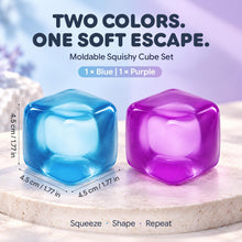 Carica l'immagine nel visualizzatore di Gallery, Set 2 Squishy Ghiaccio Viola e Blu con Fiocco di Neve