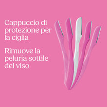 Carica l'immagine nel visualizzatore di Gallery, Wilkinson Sword Intuition Eyebrow Shaper, 5 rasoi per sopracciglia da donna