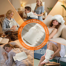 Carica l'immagine nel visualizzatore di Gallery, Homealexa Borsa dell'Acqua Calda, cata con Custodia Peluche Morbida 2L Boule Acqua Calda in Gomma Naturale Beige