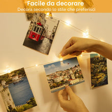 Carica l'immagine nel visualizzatore di Gallery, litogo 12M 120LED USB Luci con Mollette 60 Clip Decorative Per Camere Filo Appendi Foto, Interno Per Matrimonio, Complea