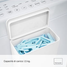 Carica l'immagine nel visualizzatore di Gallery, YAMAZAKI 4266 Scatola Magnetica per Accessori Lavanderia Bianco Resina ABS Magnete/Silicone Minimalista 17 x 9,5 x 17 cm (L x P x A)