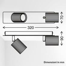 Carica l'immagine nel visualizzatore di Gallery, BRILONER - Plafoniera orientabile, attacco GU10, max 9 W, faretti soffitto, lampada soffitto, plafoneria, plafoniere, ca