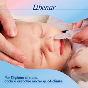 Libenar Soluzione Isotonica, Soluzione Fisiologica Salina per Detersione di Naso, Occhi, Orecchie e per l'Inalazione in Aerosol, Adatto a Neonati e Bambini, Flaconcini Monouso da 5 ml, 85 Flaconcini